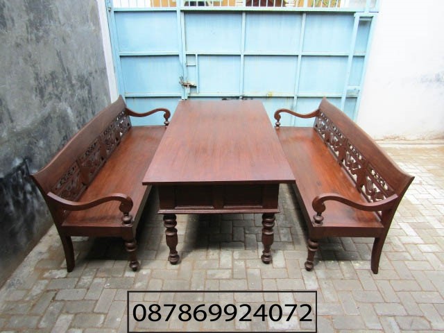 set kursi tamu rusbang klasik kayu jati tua ukiran jepara